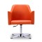 Manhattan Comfort Pelo Adjustable Height Swivel Accent Chair in Orange and Polished Chrome AC030-OR - alternate 2